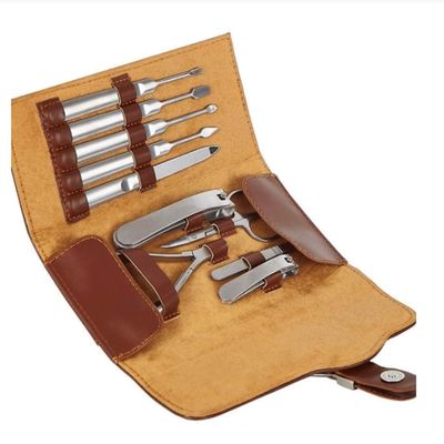 10Pcs Manicure Set Leather Nail Care Personal Manicure Pedicure Set, Manicure Travel Grooming Set Kit Nail Clipper