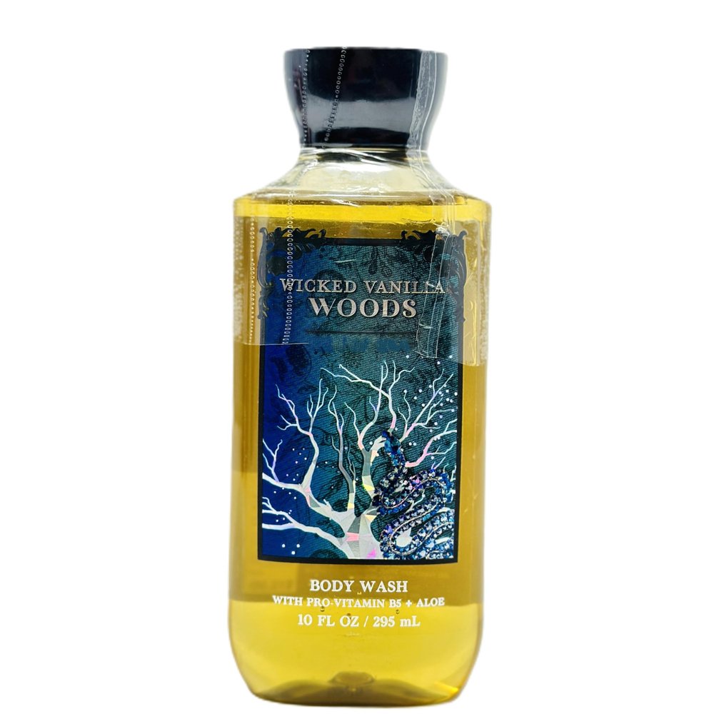 Bath and Body Body Wash with pro Vitamin B5 + Aloe (10 FL OZ / 295 Ml, Wicked Vanilla Woods)