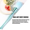2pcs Nail Dust Cleaner Brush, Nail Dust Remover Brush with Electroplated Handle, Soft Synthetic Hair for Nail Art Dust and Powder Removal, Portable Makeup Brush for Home Salon view 4
