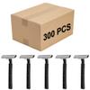Disposable Razors Bulk for Men Women: 300 Pcs Stainless Steel Twin Blade Disposable Razors with Clear Safety Cap Wrapped, Portable Shaving Razor for Hotel Travel Camping Charity Apartment view 1