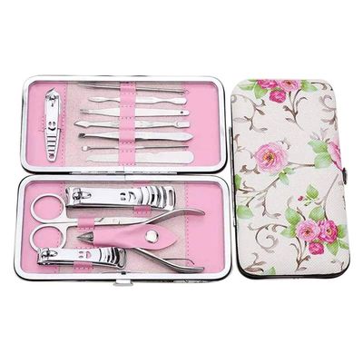 12Pcs/Lot Manicure Set Professional with Case Stainless Steel Nail Clipper Cutter Trimmer File Scissor Pedicure Kit Toe Tool Kit
