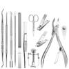12Pcs/Set Professional Pedicure Tools Ingrown Toenail Tools Kit Nail Care Ingrown Toenail Removal Correction Clippers Foot Care view 1