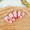 24Pcs Christmas French Tip Press on Nails Medium Almond Red Christmas Tree Stars Fake Nails White Bow Glue on Nails Pink Acrylic Nails for Women Winter Nail Decoration Supplies view 4