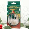 24Pcs Christmas Press on Nails Medium Square 3D Snowflake Fake Nails Glitter Winter Glue on Nails Green White Acrylic Nails for Women Christmas Nail Decoration Supplies view 3