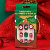24Pcs Christmas Press on Nails Short Christmas Round Shape Fake Nails 3D Red Socks Santa Claus Glue on Nails Matte Acrylic Nails for Women Holiday Nail Decoration Supplies view 3
