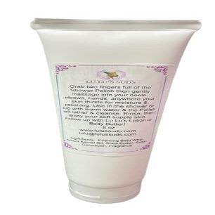 Acqua Di Eli Body Shower Polish, Moisturizing Sugar Scrub, For Heels, Elbows & Hands, Gentle Cleansing, Dry Skin, Natural Oils Blend, 4 oz. (8 oz, Mango)