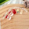 24Pcs Christmas Press on Nails Short Square Santa Claus Christmas Tree Design Fake Nails Holiday Red Glue on Nails Reusable Acrylic Nails for Women Christmas Nail Art Supplies view 4