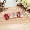 24Pcs Christmas Press on Nails Short Square Cute Snowmen Snowflake Fake Nails Glitter Glue on Nails Full Cover Acrylic Nails for Women Christmas Nail Decoration Supplies view 4