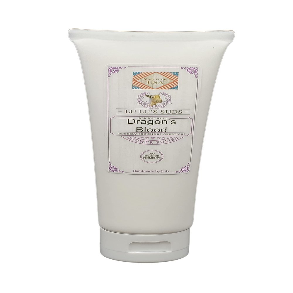 Acqua Di Eli Body Shower Polish, Moisturizing Sugar Scrub, For Heels, Elbows & Hands, Gentle Cleansing, Dry Skin, Natural Oils Blend, 4 oz. (8 oz, Dragons Blood)
