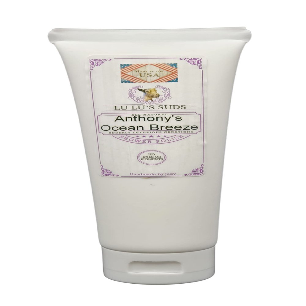 Acqua Di Eli Body Shower Polish, Moisturizing Sugar Scrub, For Heels, Elbows & Hands, Gentle Cleansing, Dry Skin, Natural Oils Blend, 4 oz. (8 oz, Anthony's Ocean Breeze)