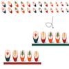 24Pcs Christmas French Tip Press on Nails Short Almond Christmas Tree Red Canes Fake Nails Gingerbread Man Glue on Nails Glossy Acrylic Nails for Women winter Nail Art Supplies view 3
