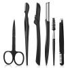 Eyebrow Shaper Kit, 6 in 1 Eyebrow Grooming Kit, Stainless Steel Razor, Scissors, Tweezers, Brush for Women and Men, Facial Hair Trimmer Set with Comb view 1