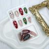 24Pcs Christmas Press on Nails Bow Christmas Tree Cane Design Fake Nails With Glue Red Green Nude Glue on Nails Reusable Acrylic Nails for Women Christmas Nail Art Supplies view 4
