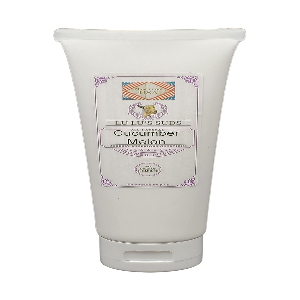 Acqua Di Eli Body Shower Polish, Moisturizing Sugar Scrub, For Heels, Elbows & Hands, Gentle Cleansing, Dry Skin, Natural Oils Blend, 4 oz. (8 oz, Cucumber Melon)