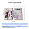 15Pcs Professional Manicure Pedicure Set for Nail Tips Cutter Stainless Steel Nail Clipper Hook Tools Kit for Nail Art view 2