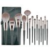 14 Pcs Makeup Brush Set, Loose Powder Blush Foundation Eyeshadow Brush Complete Set Beauty Tools Green view 1