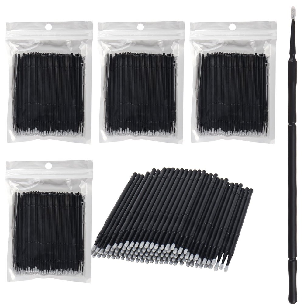 400 Pcs Micro Applicator Brush, Micro Swabs, Disposable Eye Lashes Mascara Wands for Eyelash Extension Makeup Tools