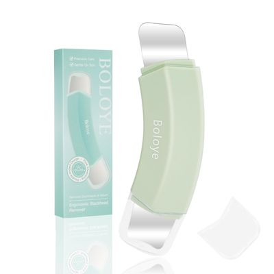 Boloye Blackhead Remover Tool Dual-Head Face Scraper & Pore Cleaner for Deep Facial Cleansing, Nose Scraper for Nose & T-Zone, Skin Care Tool for Men and Women