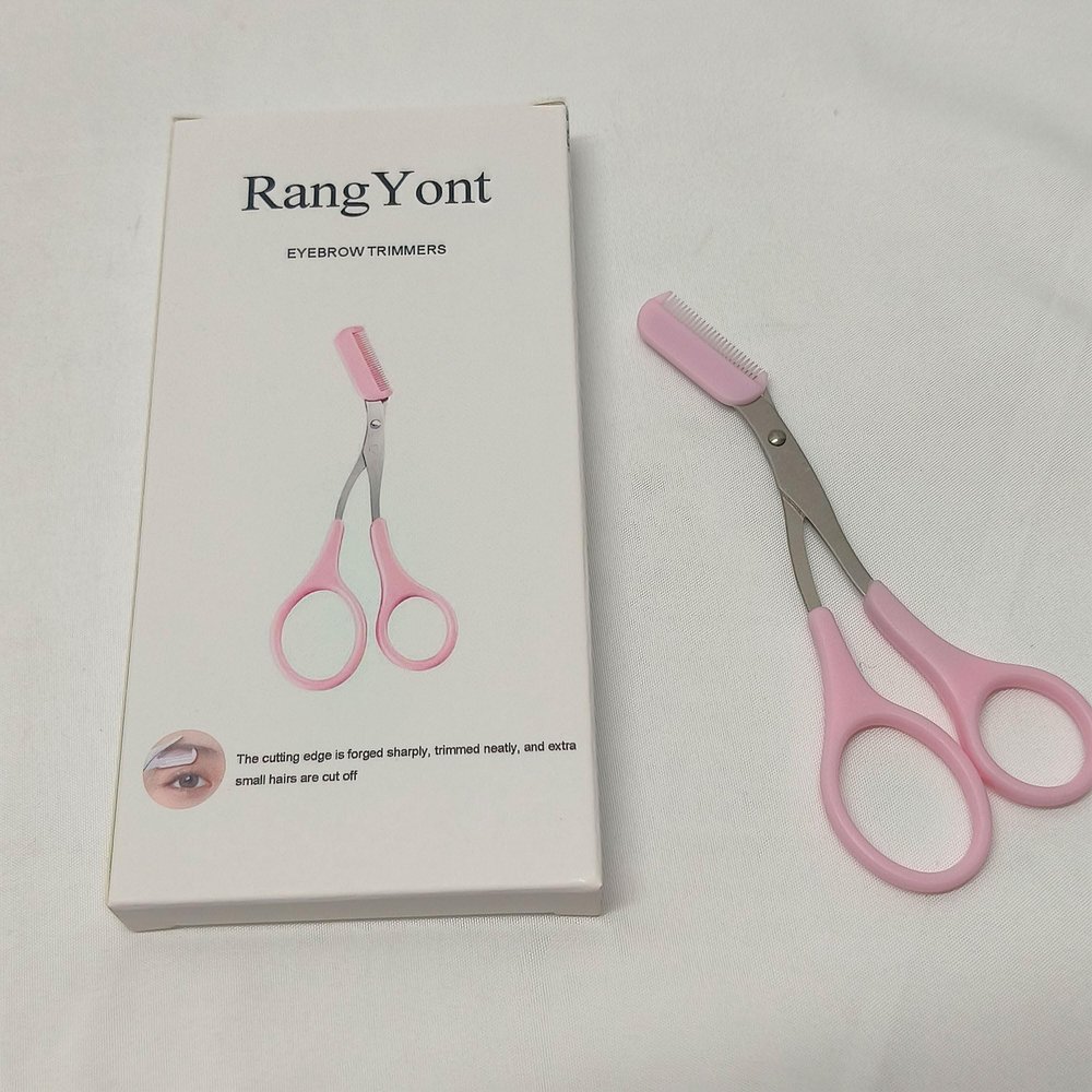 RangYont-Eyebrow Trimmers-Eyebrow Trimmer Scissor, 2 in 1 Eyebrow Scissors with Comb Hair.