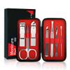 7 Pcs Manicure Set Stainless Steel Nail Clippers Kit, Nail Care Beauty Tools Set Christmas Stocking Stuffers, Christmas Gifts for Men and Women Travel Grooming Kit With Leather Case view 1