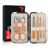 Manicure Set Gift for Women, 7 In 1 Stainless Steel Professional Pedicure Kit Nail Scissors Grooming Kit with Pink Leather Travel Case view 1