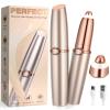 Eyebrow Trimmer for Women, Eyebrow Razor: Rechargeable Facial Hair Removal for Women with 2 Replacement Heads & LED Light, Electric Painless EyeBrow Shaver Hair Removal Device for Eyebrows/Lips/Face view 1