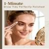 Eyebrow Trimmer for Women, Eyebrow Razor: Rechargeable Facial Hair Removal for Women with 2 Replacement Heads & LED Light, Electric Painless EyeBrow Shaver Hair Removal Device for Eyebrows/Lips/Face view 4