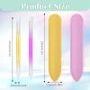 2 PCS Glass Cuticle Pusher Tool with Leather Case, Dual-Ended Cuticle Sticks, Cuticles Pusher Tool, Crystal Cuticles Pushers Glass File for Nails view 2