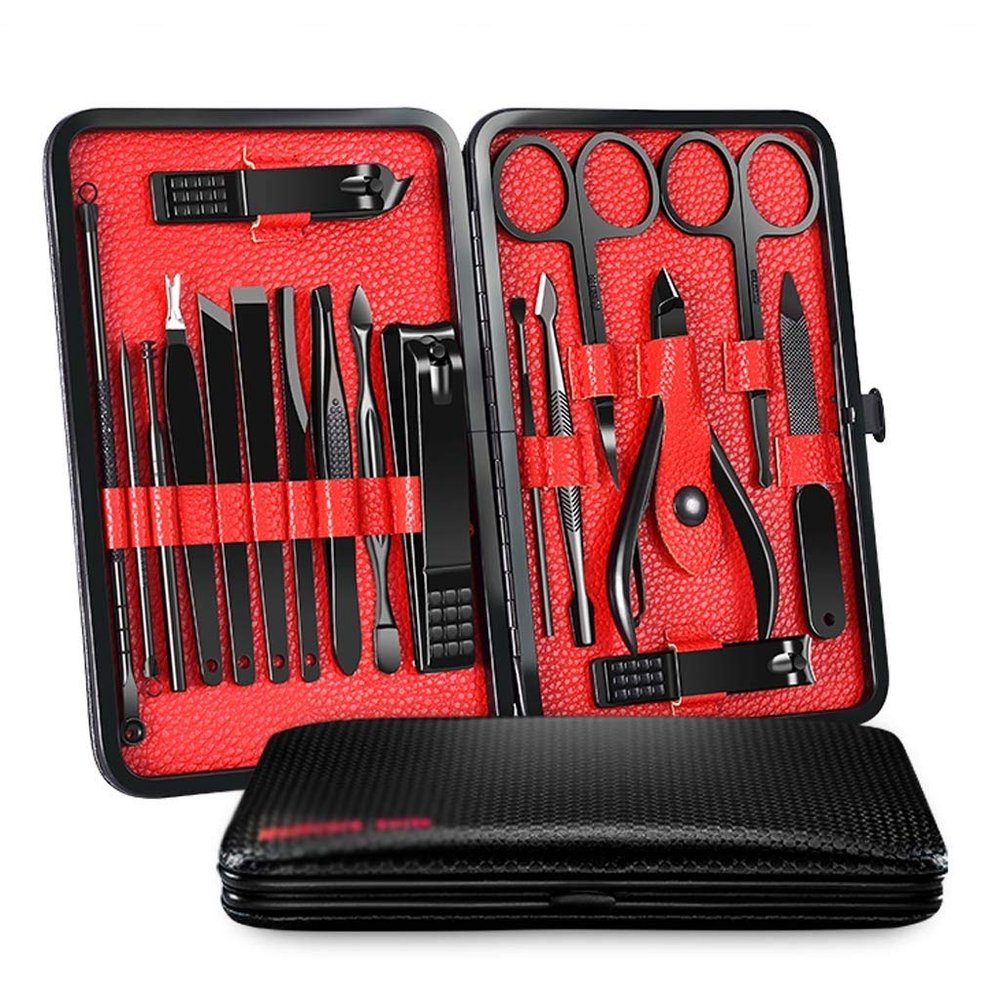 18Pcs/Set Multifunction Nail Trimming Tool Nail Clippers Set Beauty Scissors Manicure Pedicure Nail Clippers Kit