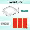 30pcs Press on Nail Case, Nail Storage Box Clear Acrylic Nails Display Box Packaging Fake Nails Storage Case with 90 Pcs Adhesive Double Sided Tape for Fake Nail-Storages,Display-/2.95*2.95inch view 2