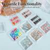 30pcs Press on Nail Case, Nail Storage Box Clear Acrylic Nails Display Box Packaging Fake Nails Storage Case with 90 Pcs Adhesive Double Sided Tape for Fake Nail-Storages,Display-/2.95*2.95inch view 3