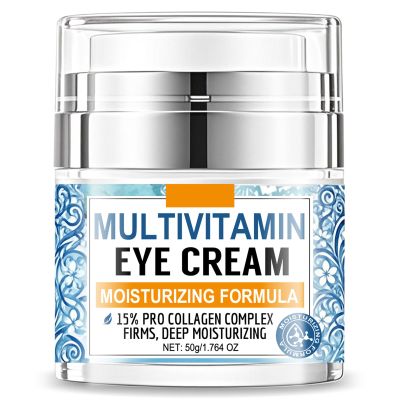 Collagen Complex Eye Cream  Moisturizing & Firming Under Eye Treatment with Tripeptide Complex, Rice Bran & Olive Oil  Hydrating Anti-Aging Cream for Dark Circles, Puffiness & Wrinkles, 1.764oz
