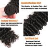 100% Brazilian Virgin Hair Deep Curly Wave Bundles Human Hair Weave Bundles 3 Bundles Human Hair Deep Wave Hair Extensions for Black Women 12A Natural Black Color16 18 20 Inch view 2