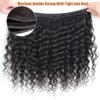 100% Brazilian Virgin Hair Deep Curly Wave Bundles Human Hair Weave Bundles 3 Bundles Human Hair Deep Wave Hair Extensions for Black Women 12A Natural Black Color16 18 20 Inch view 3