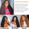 100% Brazilian Virgin Hair Deep Curly Wave Bundles Human Hair Weave Bundles 3 Bundles Human Hair Deep Wave Hair Extensions for Black Women 12A Natural Black Color16 18 20 Inch view 4