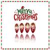 24Pcs Christmas Press on Nails Medium Almond Snowflake Leaf Fake Nails Red Gradient Stick on Nails Full Cover Acrylic Nails Decoration Supplies for New Years Gift Women view 3