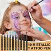 10 Skin Painting Pens for Halloween-Newbie Face and Skin Painting| Human Graffiti| Easy To Scrub and Draw Markers, 10 Colors of Washable Halloween Party Supplies view 3