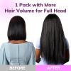IDN BEAUTY Seamless Clip In Hair Extensions Human Hair, Kinky Straight 14 Inch 130g 9pcs Natural Black Remy Virgin Human Hair Seamless Clip Ins For Black Women view 3