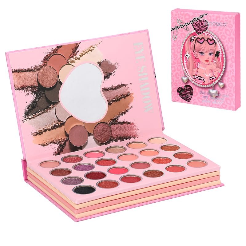 43 Color Sparkling Powder Women's Cosmetics Fun Cover Book Matte Sparkling Powder Glitter Eye Makeup Palette Eyeshadow Set Eyeshadow Swatches