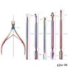6Pcs Nail Art Manicure Tools Set Stainless Steel Dead Skin Pusher Cuticle Nippers with Box Gel Polish Kit view 2