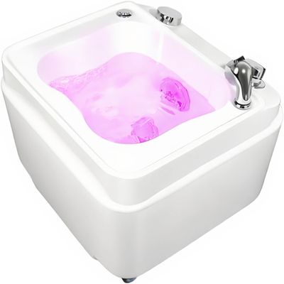 Eagleize Foot Baths & Spas with Heat and Massage Colorful Lamp Footbath with Pedicure Foot Rest Feet Spa Tub Spa Feet Bath Pedicure Acrylic Footbath(Without Water Pump)