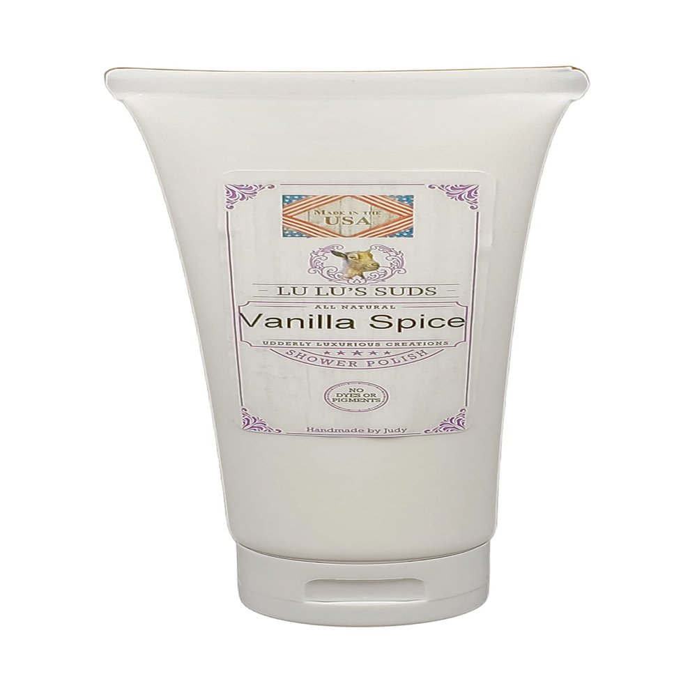 Acqua Di Eli Body Shower Polish, Moisturizing Sugar Scrub, For Heels, Elbows & Hands, Gentle Cleansing, Dry Skin, Natural Oils Blend, 4 oz. (8 oz, Vanilla Spice)