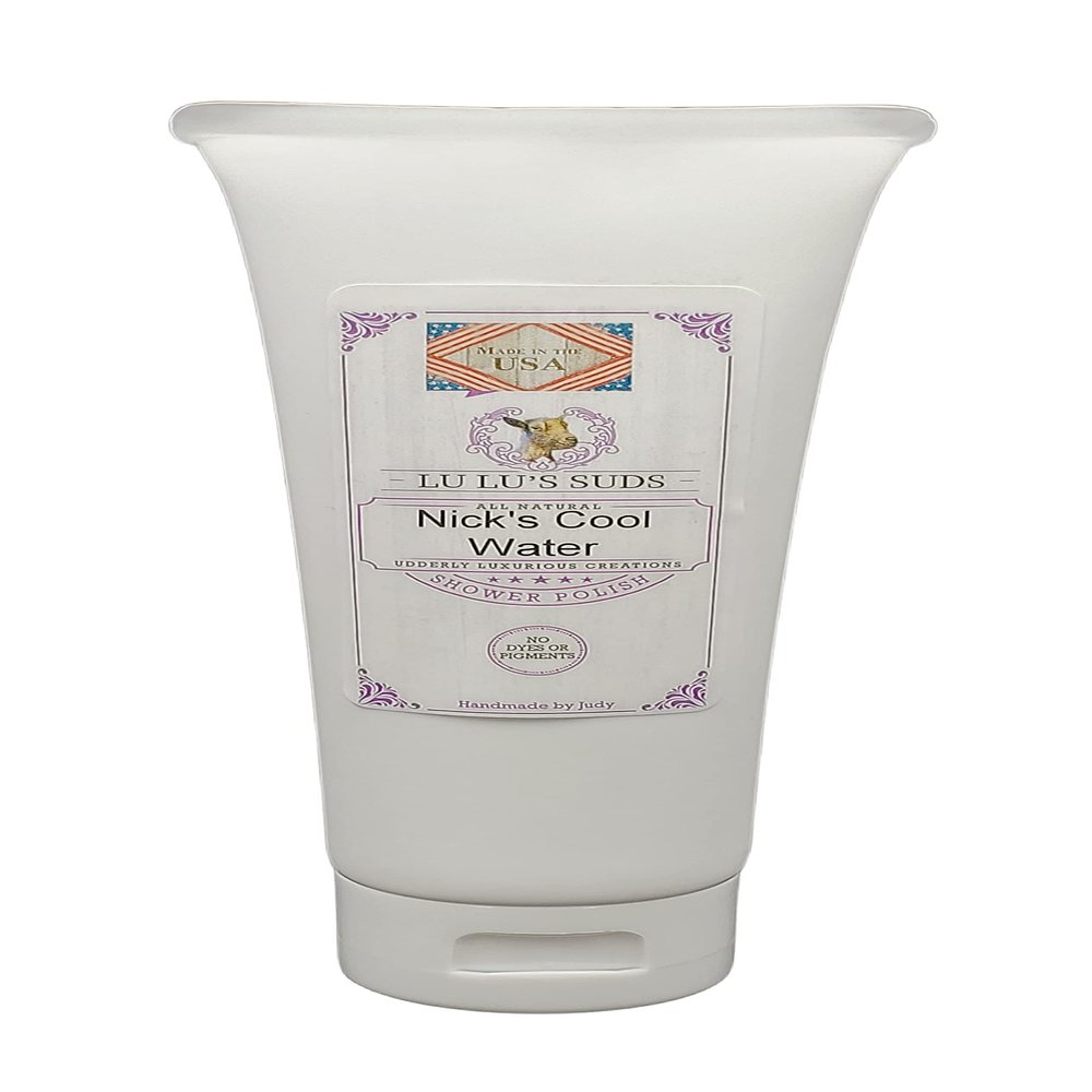 Acqua Di Eli Body Shower Polish, Moisturizing Sugar Scrub, For Heels, Elbows & Hands, Gentle Cleansing, Dry Skin, Natural Oils Blend, 4 oz. (4 oz, Nick's Cool Water)