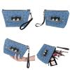 Rchsomd Cat Flower Paw Print Lightweight Top-Handle Crossbody Bag for Women with Makeup Organizer and Lip Balm Holster, Features a Travel Toiletry Case for Work Dating view 2
