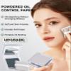 Oil Blotting Paper with Powder - 300 Sheets with Mirror, Puff & Refills, Absorbs Excess Face Oil, Controls Shine, Gentle for Makeup Use view 4