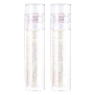 ACSUSS Intensely Pigmented Cream Eyeshadow Stick Waterproof Metallic Glitter Finish with Holographic Shine and Long Wearing Formula 2Pcs Holographic Silver One Size