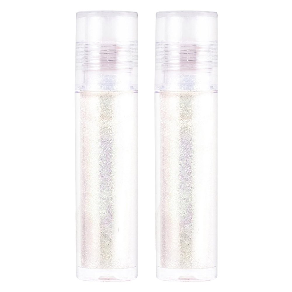 ACSUSS Intensely Pigmented Cream Eyeshadow Stick Waterproof Metallic Glitter Finish with Holographic Shine and Long Wearing Formula 2Pcs Holographic Silver One Size