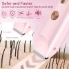2 in 1 Bikini Trimmer for Women, Dual Head Electric Shaver with LED Display, IPX7 Waterproof Body Pubic Hair Trimmer Rechargeable Womens Electric Razor for Armpit Leg Body Facial (Pink) view 2