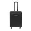 BRICZUNA Rolling Makeup Case with Wheels & Lock,Professional Large Capacity Mobile 3-Tier Cosmetic Storage Organizer,Beauty Station Makeup Train Case for Hairstylists Travel (Black-Acrylic) view 1