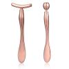 2 Pcs Metal Eye Cream Applicator Wand Stick, Face Roller Facial Massager Tool Massager Tool for Facial Skin Care Tools for Reducing Puffiness and Wrinkles, Rose Gold view 1